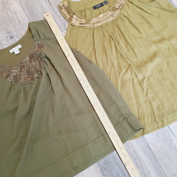 2 Boho Beaded Collar Tank Tops - Picture 7 of 9